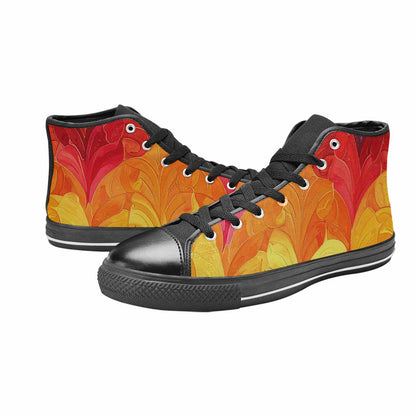 MEN'S Rainbow Pride Flag High Top Canvas Vivid Shoes