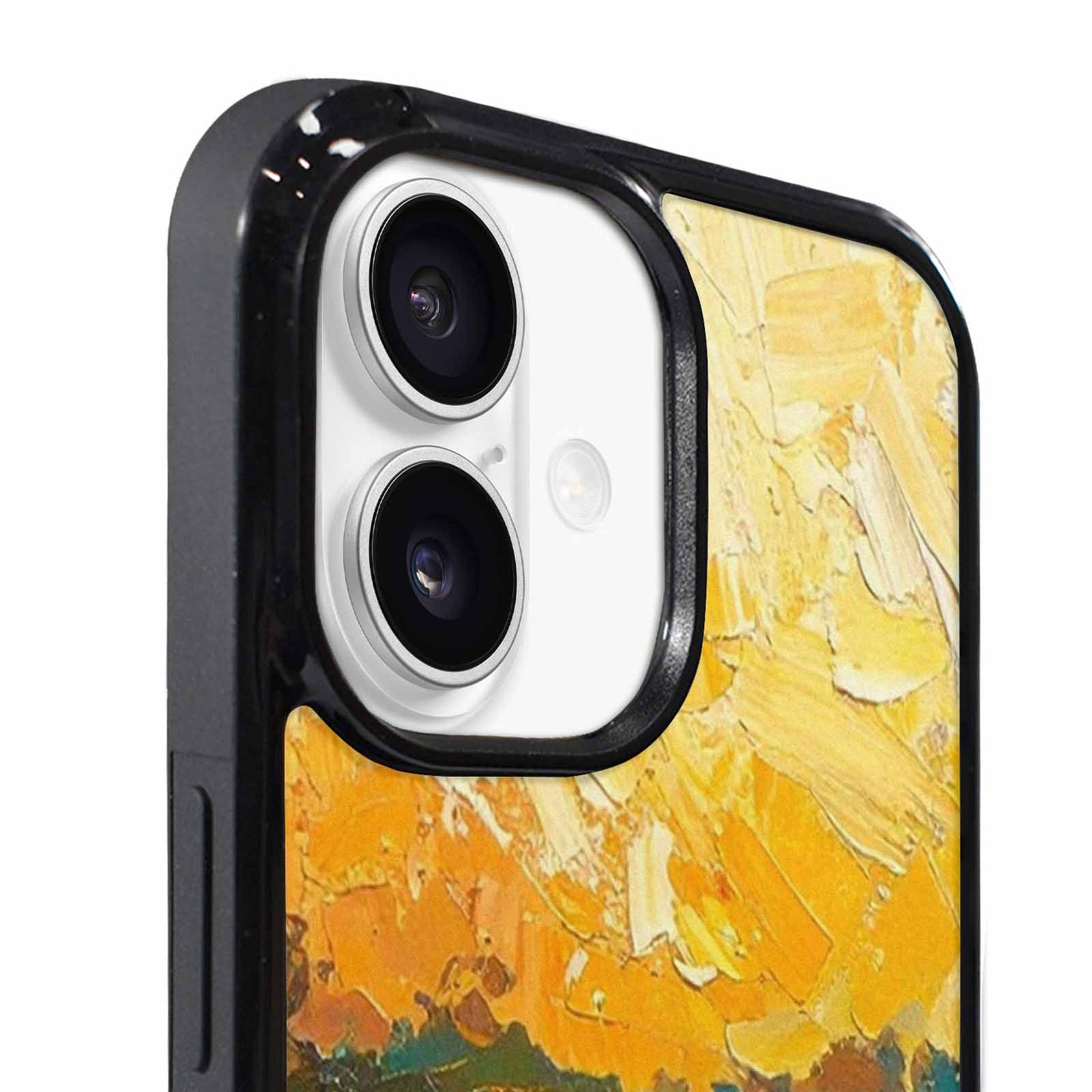 iPhone 17 Case — Impressionist Sunflower Brushstroke Pattern Floral, Custom Print Case Cover