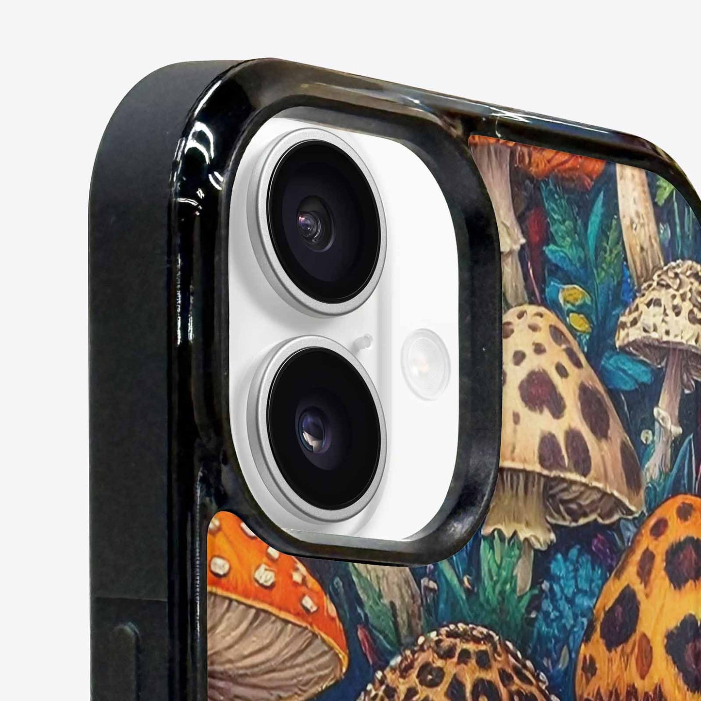 iPhone 16 Plus Case — Mushrooms Pattern Hundreds Of 0x7, Custom Print Case Cover