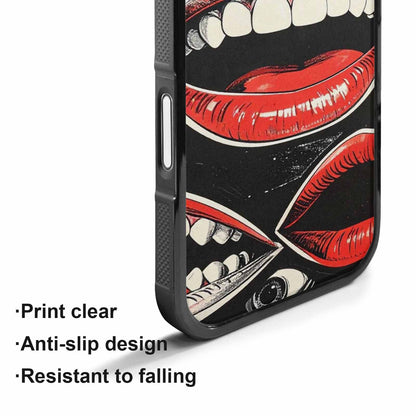 iPhone 17 Case — Googly Cartoon Mouths Cartoon Cute, Custom Printed Phone Case