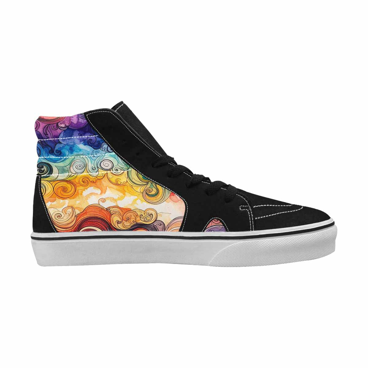 MEN'S Tie High Top Canvas Vivid Custom Sneakers
