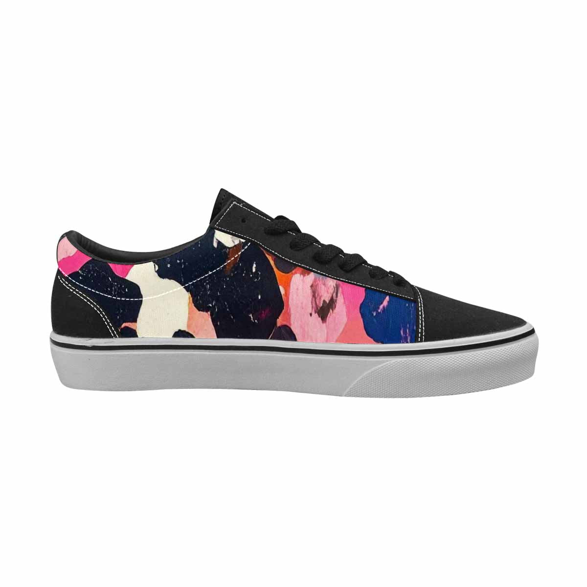 WOMEN'S Cow Animal Print Canvas Lace-Up Cottagecore Custom Shoes
