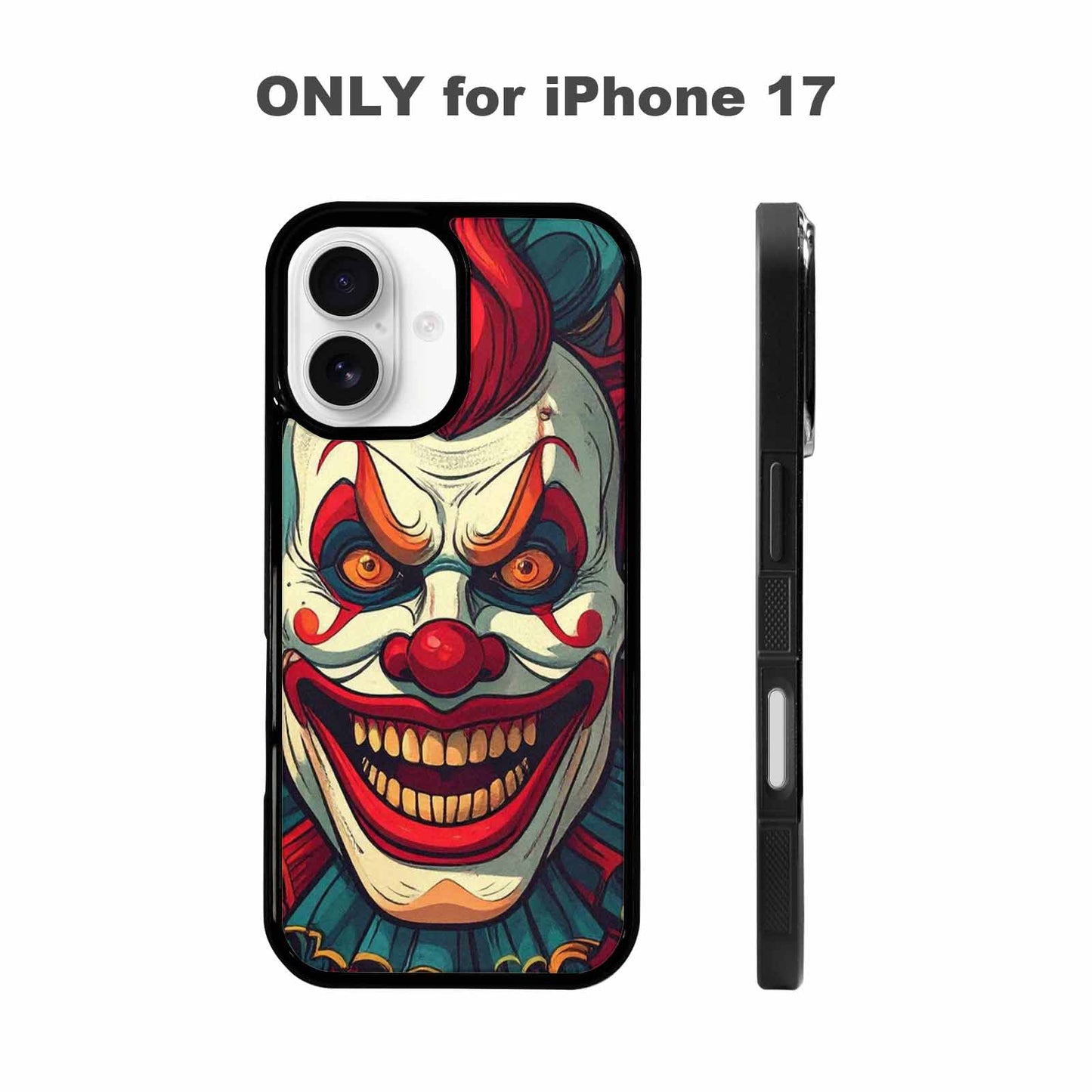 iPhone 17 Case — Evil Circus Heads Faces Cartoon Cute, Custom Print Case Cover