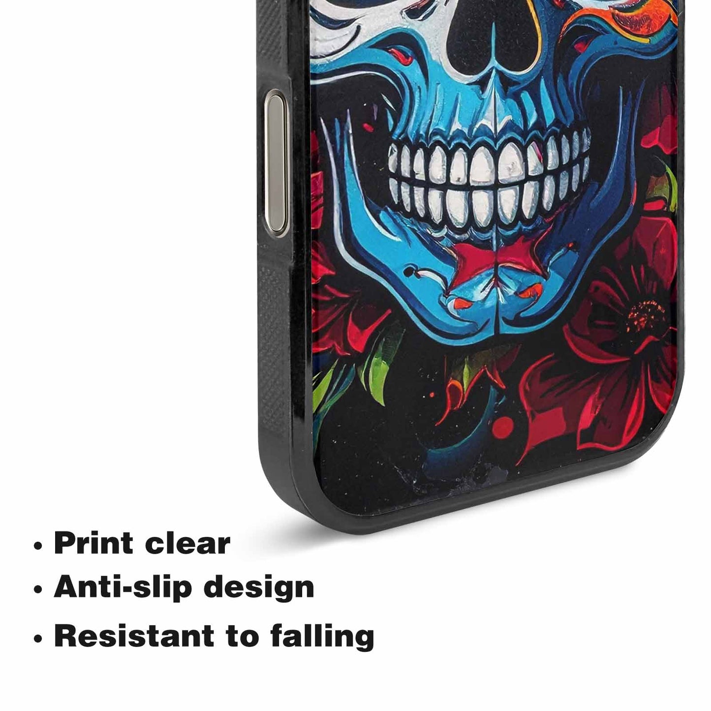 iPhone 16 Pro Case — Graffiti Skull Art Seamless Pattern Vibrant, Personalized Phone Case
