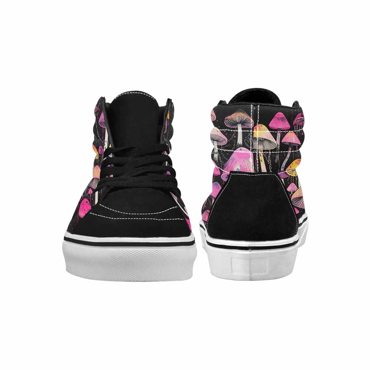 MEN'S Rainbow Drip Mushrooms High Top Canvas Vibrant Chaos Sneakers