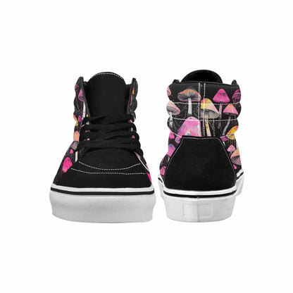 MEN'S Rainbow Drip Mushrooms High Top Canvas Vibrant Chaos Sneakers