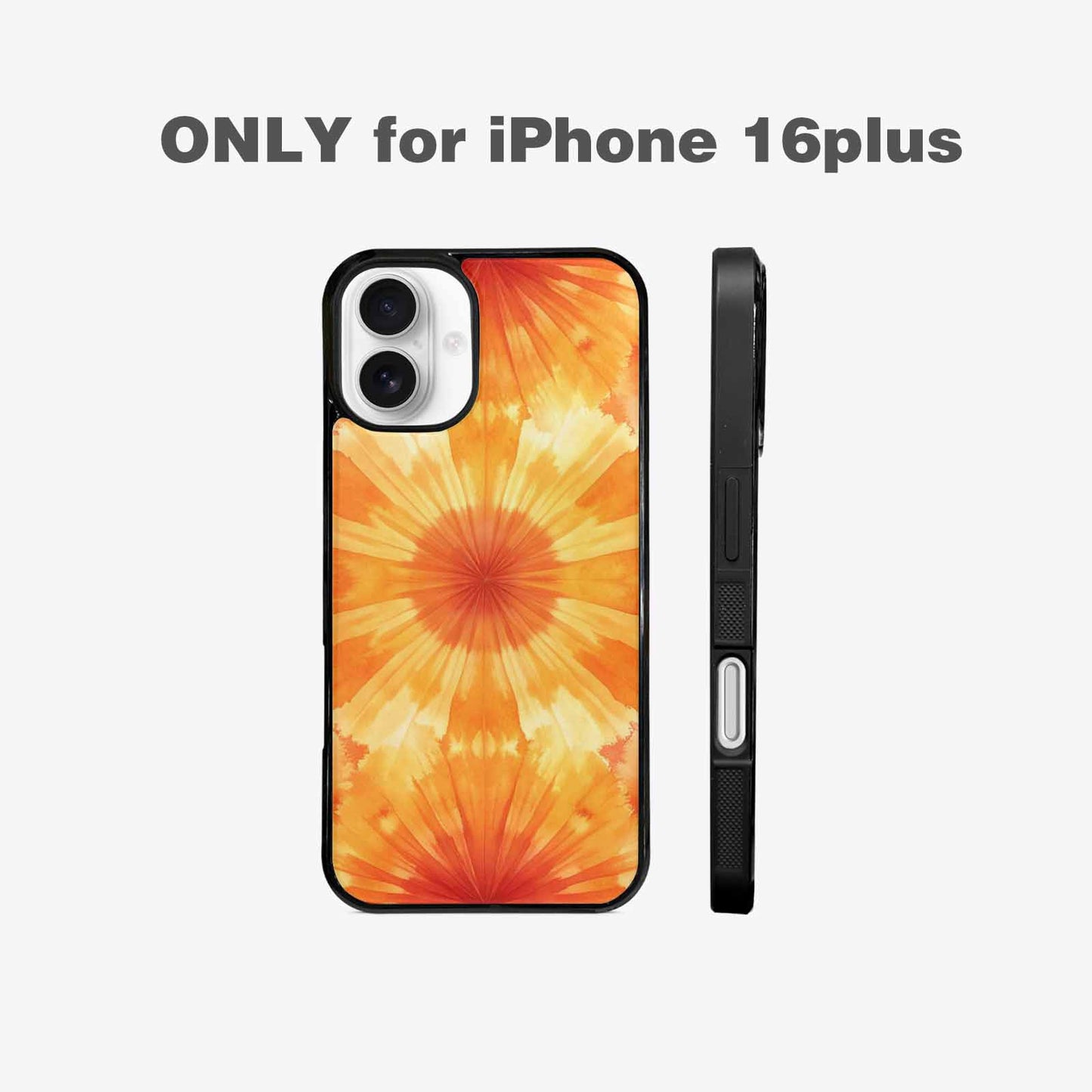 iPhone 16 Plus Case — Ombre Tie Dye Sunset Custom, Custom Designed Case Cover