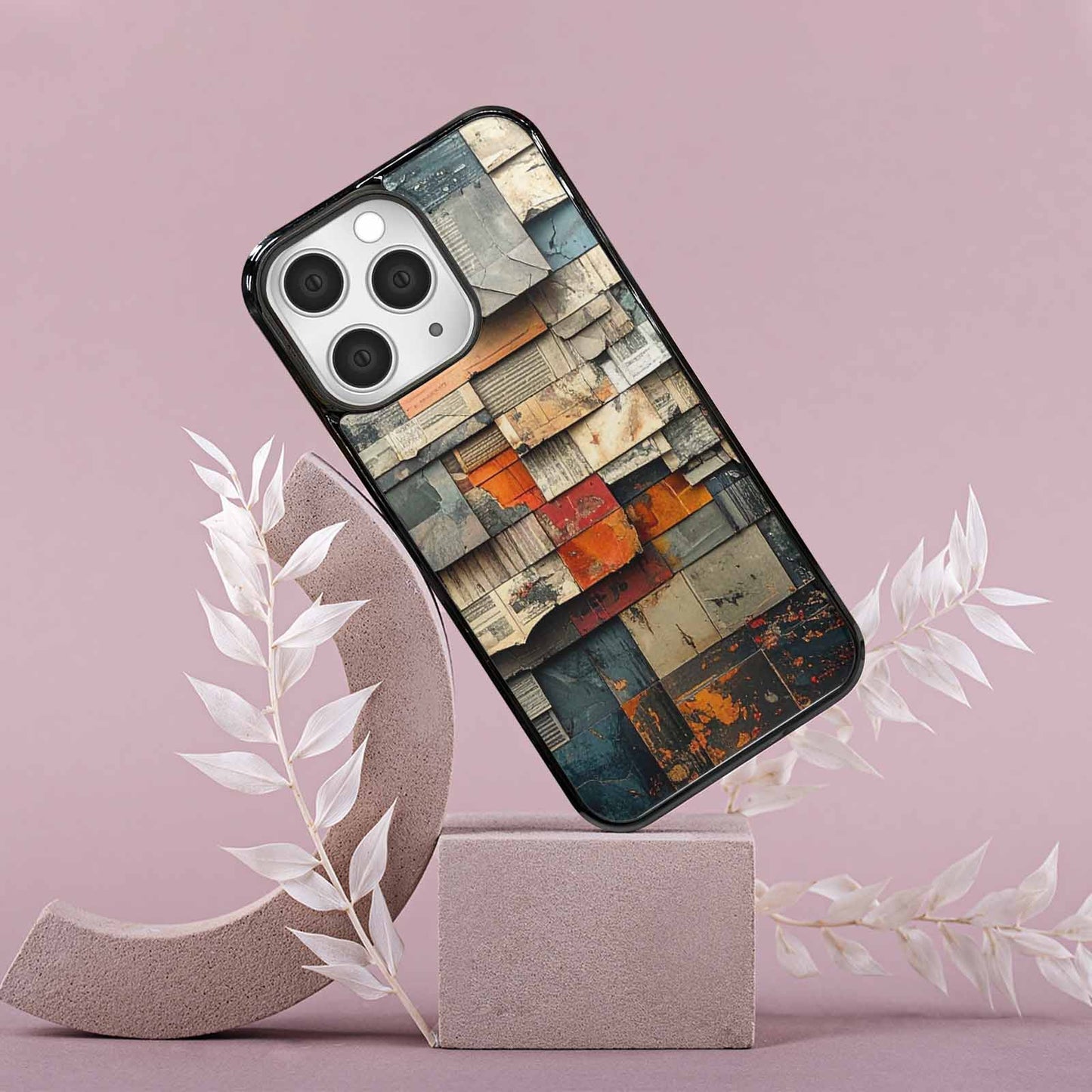 iPhone 15 Pro Max Case — Distressed Grunge Texture Pattern Hundreds Of, Custom Phone Case