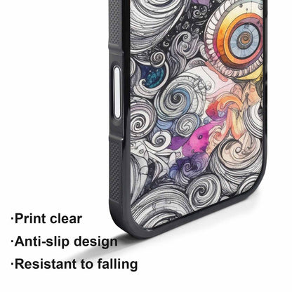 iPhone 17 Pro Max Case — Tie Dye Swirls (black Tie Dye, Original Design Phone Case