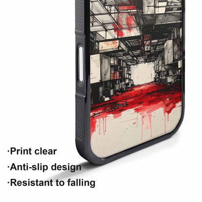 iPhone 17 Pro Case — Liminal Space Fragment Black Red Galaxy, Custom Phone Case