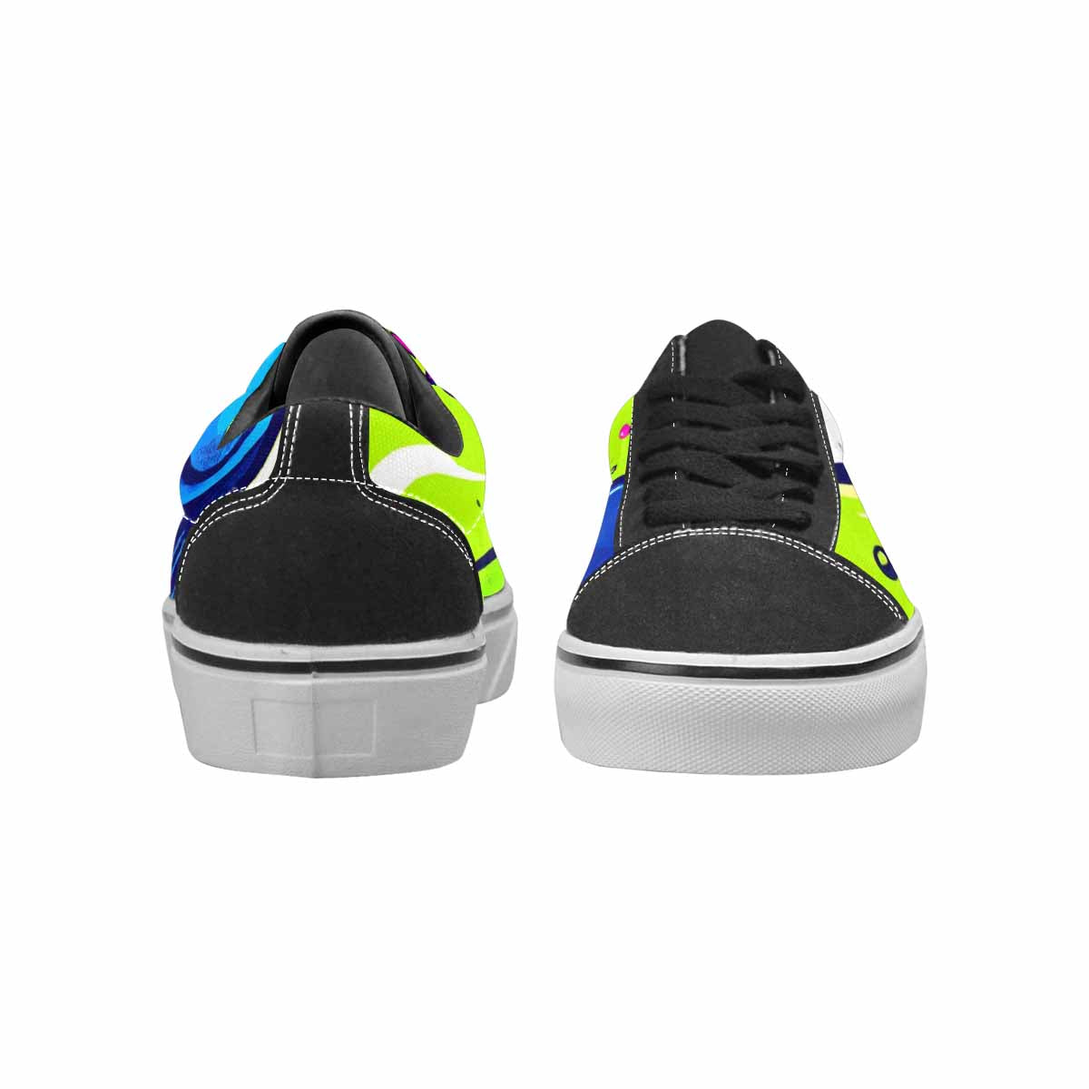 MEN'S Acid Wash Cartoon Canvas Lace-Up Neon Fantasy Custom Shoes