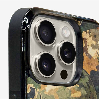 iPhone 16 Pro Case — Military Camo Skull Custom Personalized Phone, Customized Protective Case