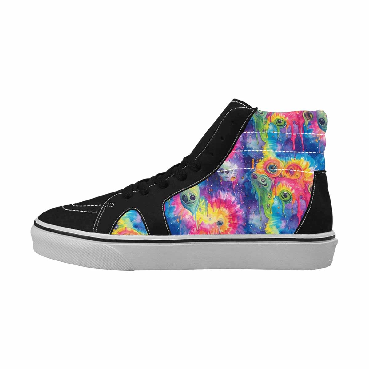 MEN'S Aliens  Tie Dye High Top Canvas Dreamlike Custom Shoes