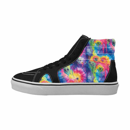 MEN'S Aliens  Tie Dye High Top Canvas Dreamlike Custom Shoes