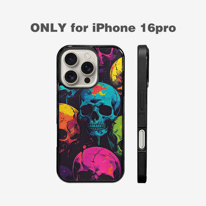 iPhone 16 Pro Case — 1000s Of Skulls Digital Camo Drip, Custom Made Phone Cover