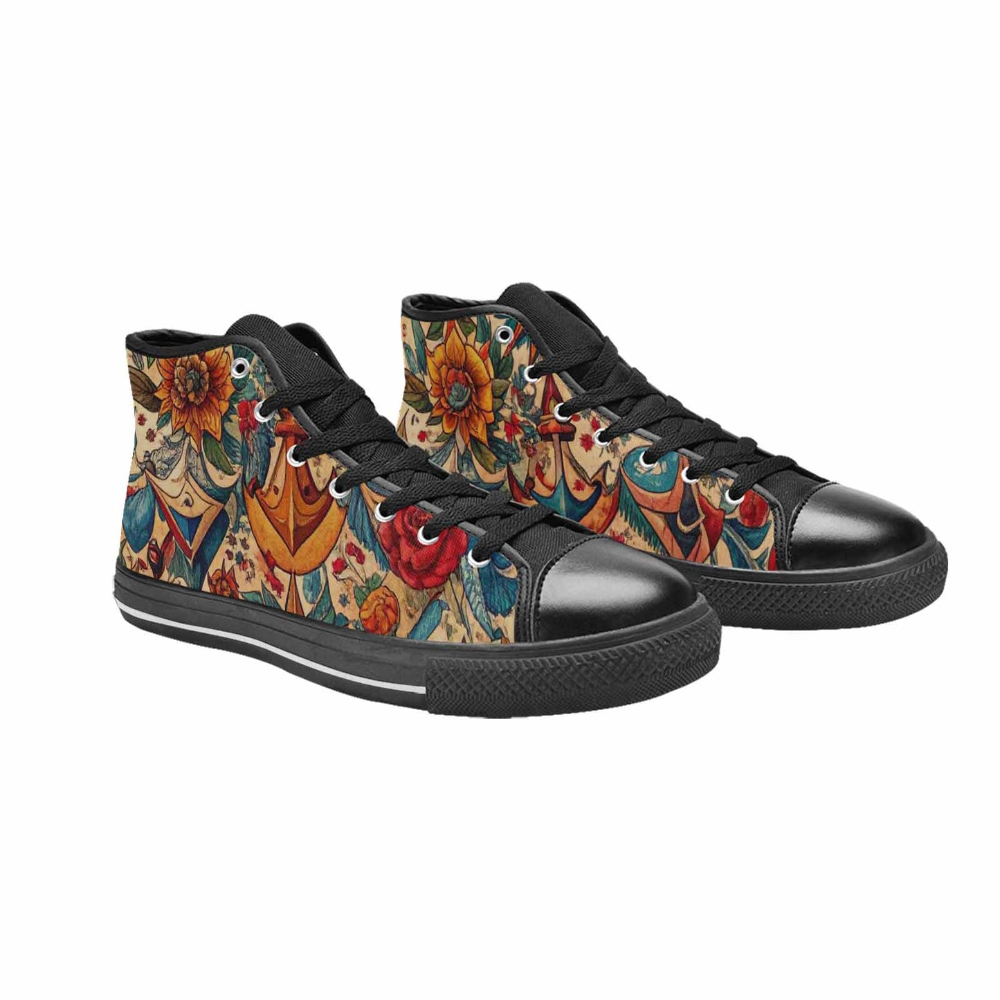 MEN'S Old School Tattoo High Top Canvas Aesthetic Sneakers