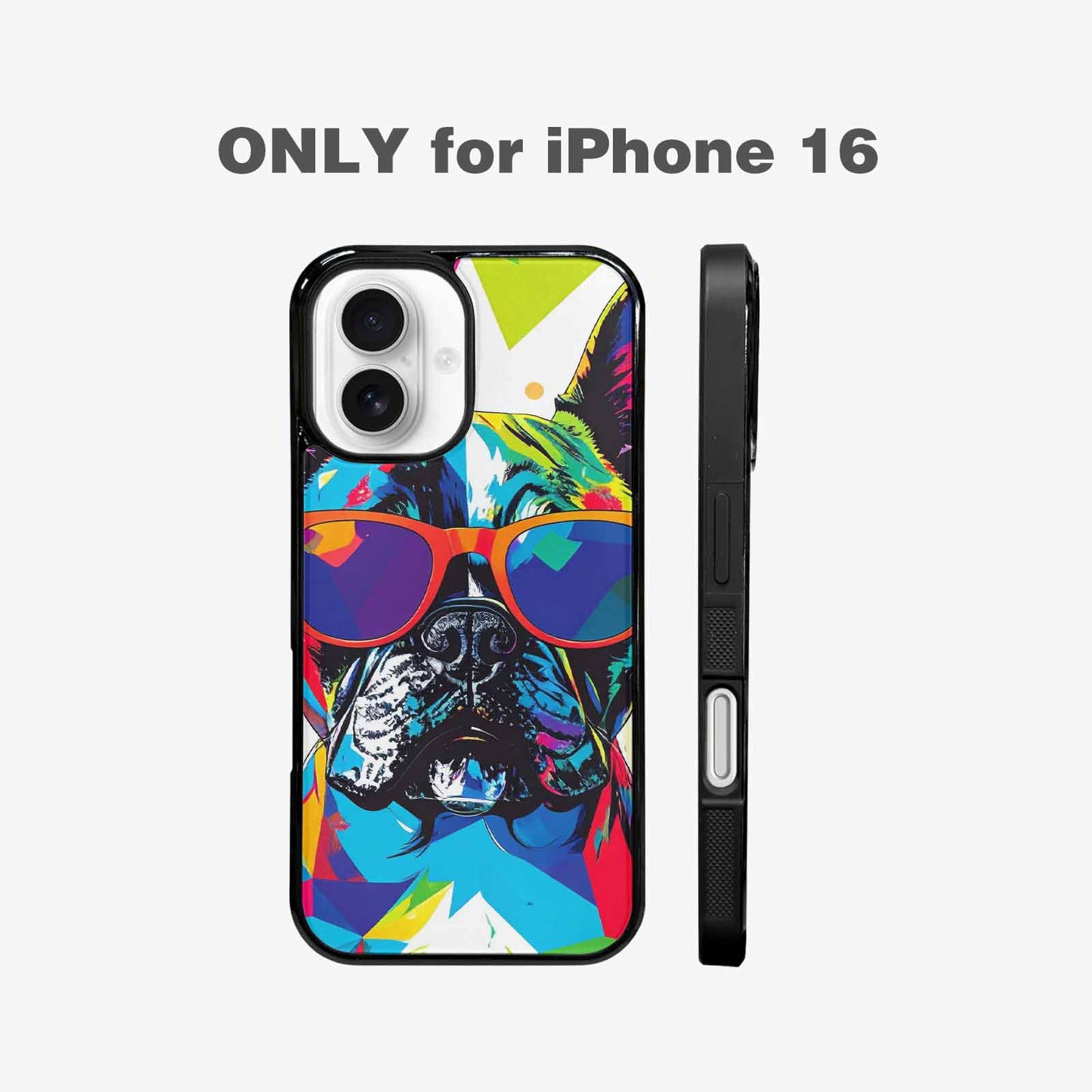iPhone 16 Case — French Bulldog Pop Art Pattern Personalized, Customized Protective Case