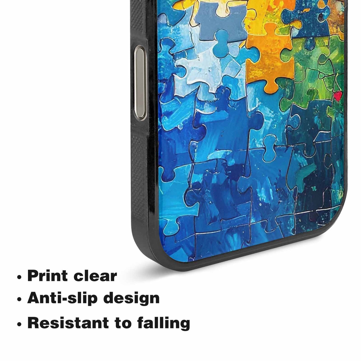 iPhone 16 Pro Case — Autism Puzzle Pieces Puzzle Piece Pattern, Unique Phone Case Design