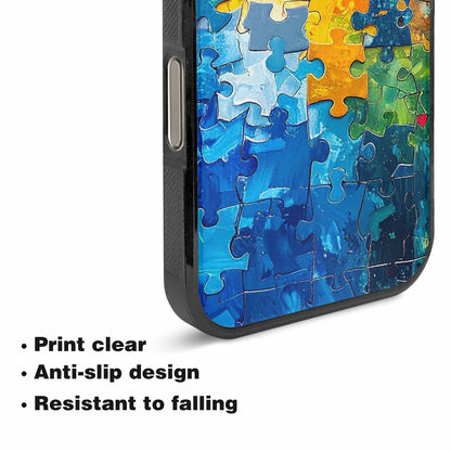 iPhone 16 Pro Case — Autism Puzzle Pieces Puzzle Piece Pattern, Unique Phone Case Design