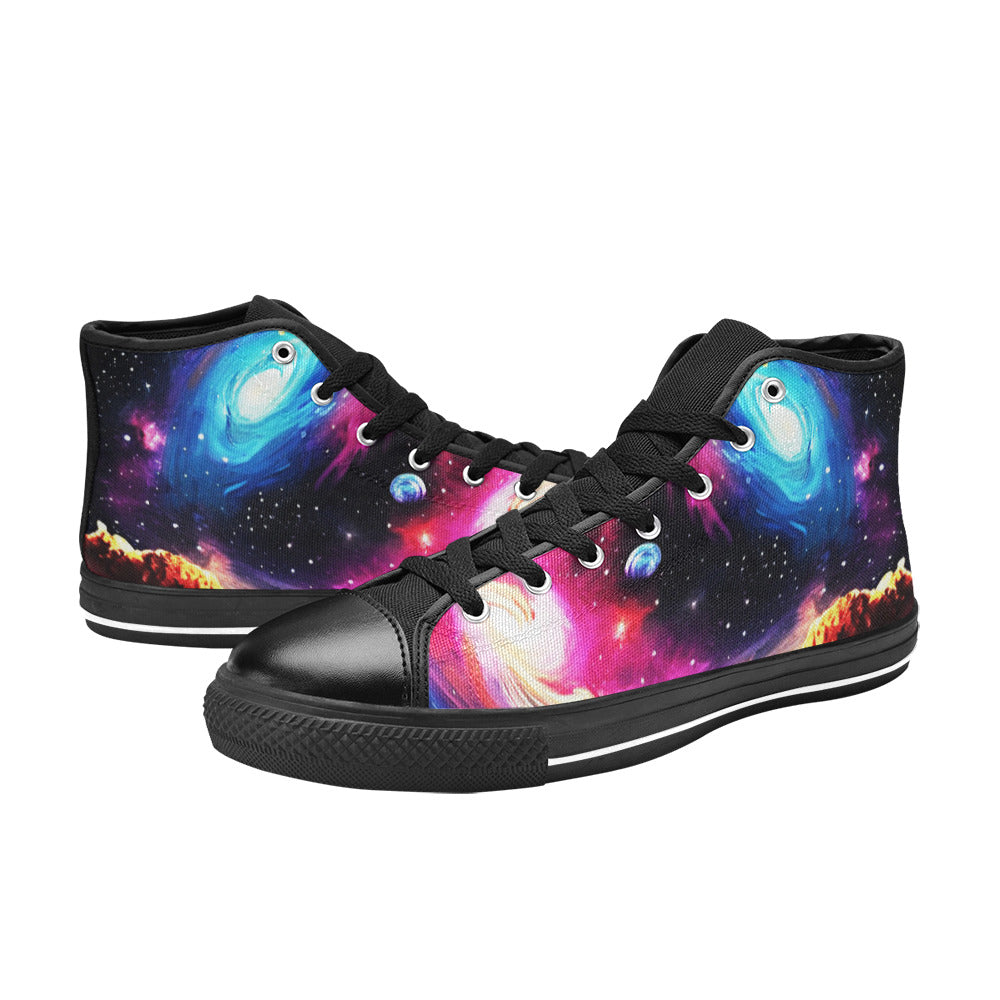 WOMEN'S Acrylic Galaxy Art High Top Canvas Dreamcore Custom Shoes
