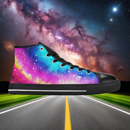 Aurora Borealis Teal Gold Custom Bold Art - Freaky Shoes