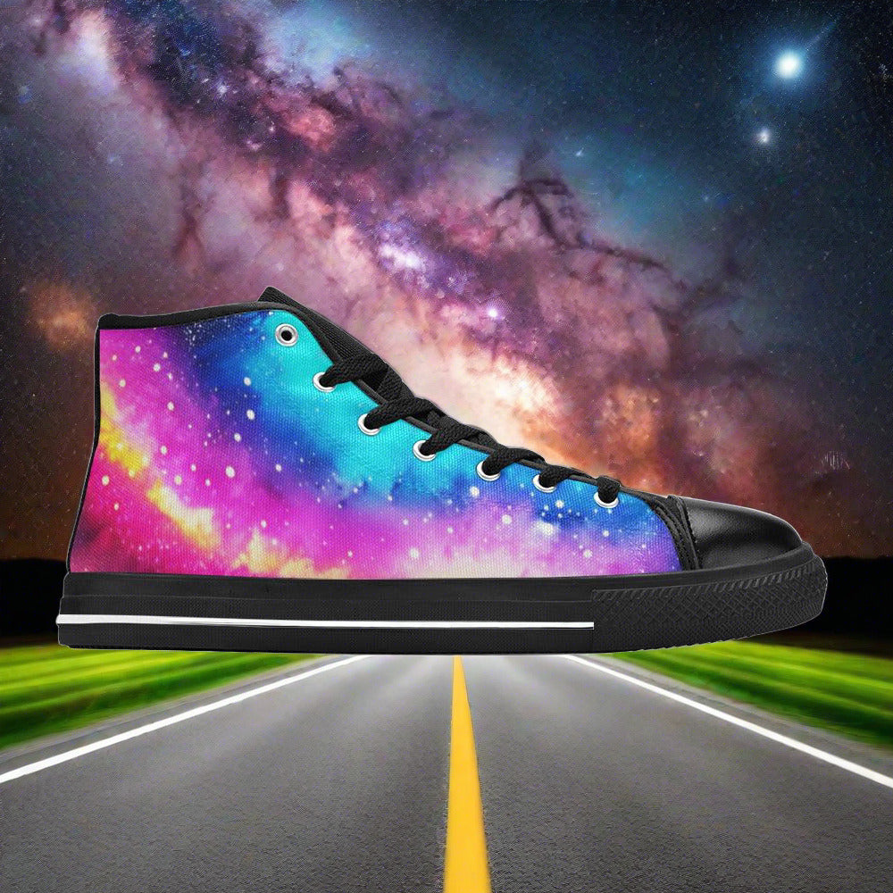 Holographic Red Gold Vivid WOMEN Bold Art - Freaky Shoes | Custom Art Sneakers