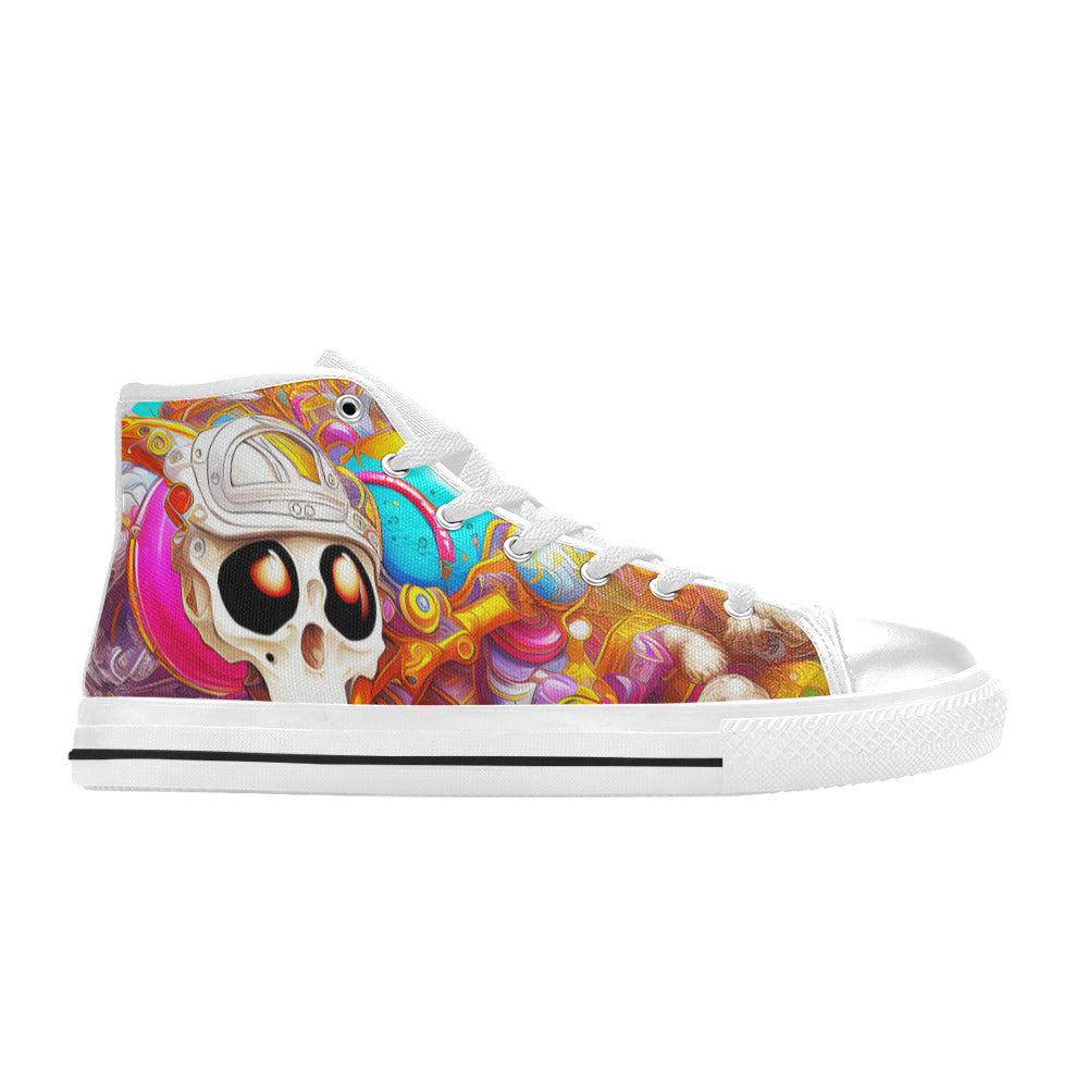 WOMEN'S Crazy Illustrations 3 High Top Canvas Dark Academia Custom Shoes