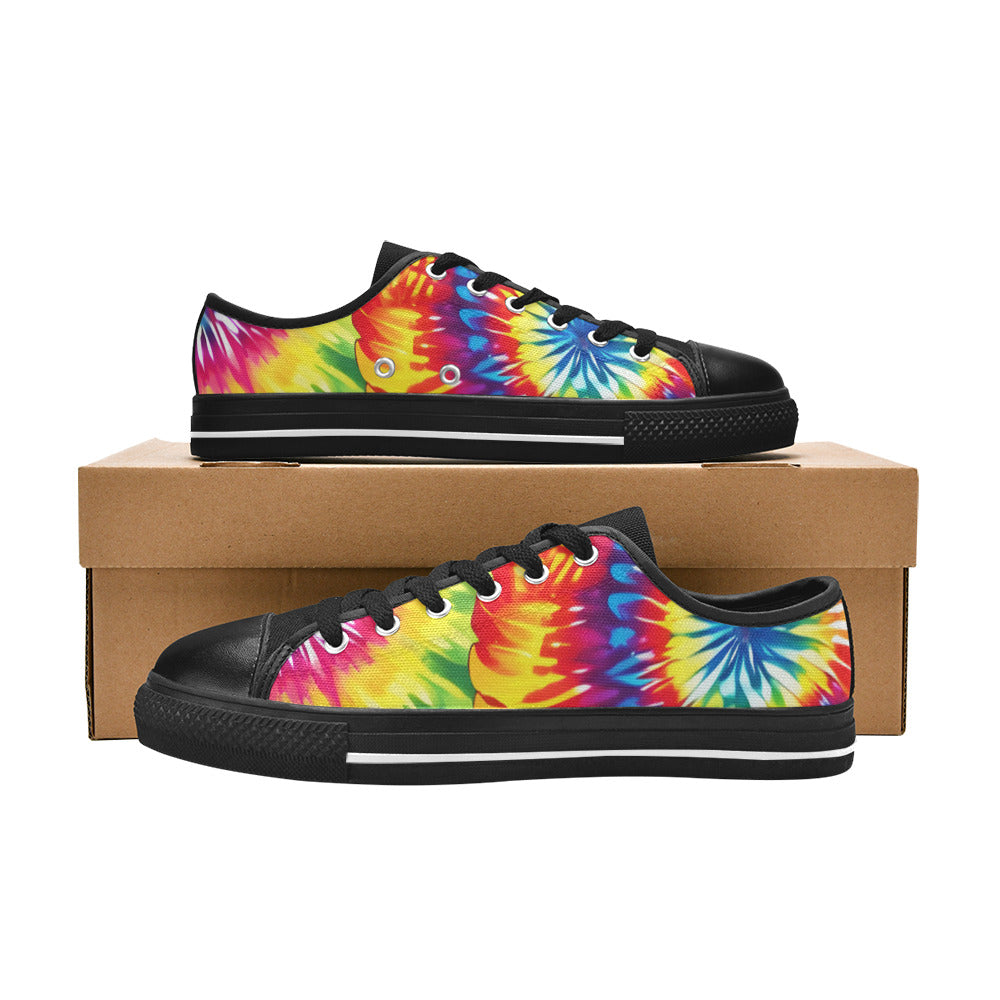 WOMEN'S Tie Dye Love Canvas Wallpaper Art Sneakers