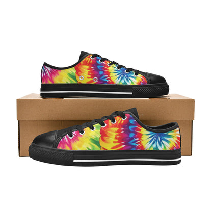 WOMEN'S Tie Dye Love Canvas Wallpaper Art Sneakers