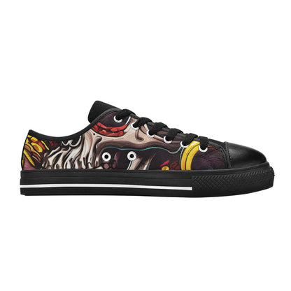 MEN'S Tentacles Skull 2 Canvas Dark Academia Custom Shoes
