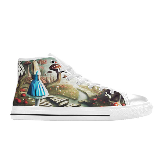 MEN'S Trippy Acid Art Creepy High Top Canvas Dreamcore Custom Shoes