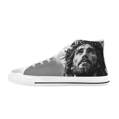 MEN'S Jesus_Ht_05 Men’S High Top Canvas Cottagecore Shoes