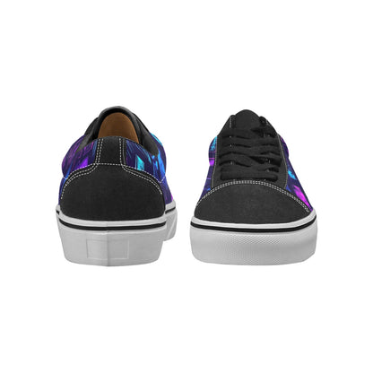 WOMEN'S Electric Houndstooth Dream 1 Low Top Skateboarding Surreal Shoes