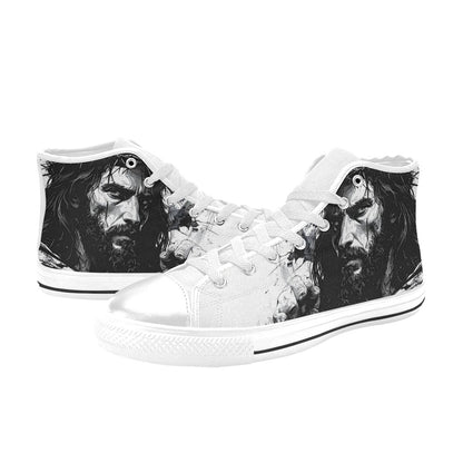 MEN'S Jesus_Ht_14 Men’S High Top Canvas Cottagecore Custom Shoes