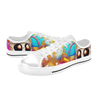 WOMEN'S Crazy Illustrations 3 Canvas Vibrant Chaos Sneakers