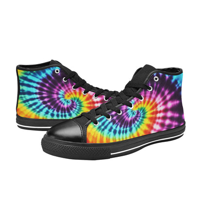 WOMEN'S Cc Tie Dye Art High Top Canvas Aesthetic Shoes