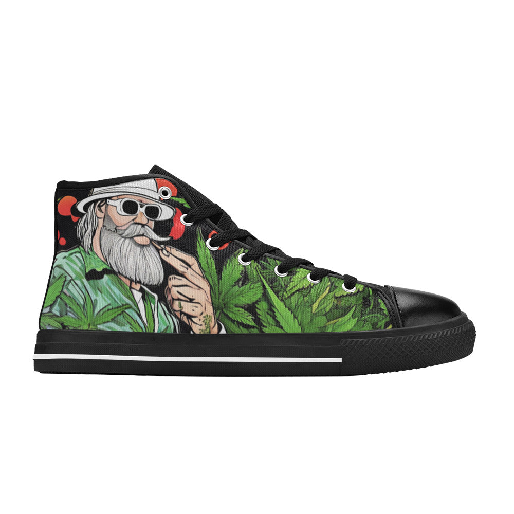 WOMEN'S Healthy Garden 420 High Top Canvas Dark Academia Custom Shoes