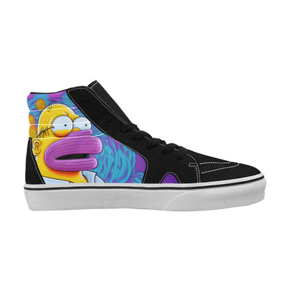 MEN'S Homie Trippy Character Art High Top Skateboarding Wallpaper Art Shoes