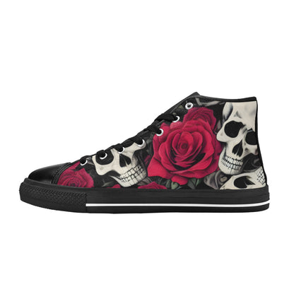 WOMEN'S Cc Skulls Roses 2 High Top Canvas Vivid Sneakers