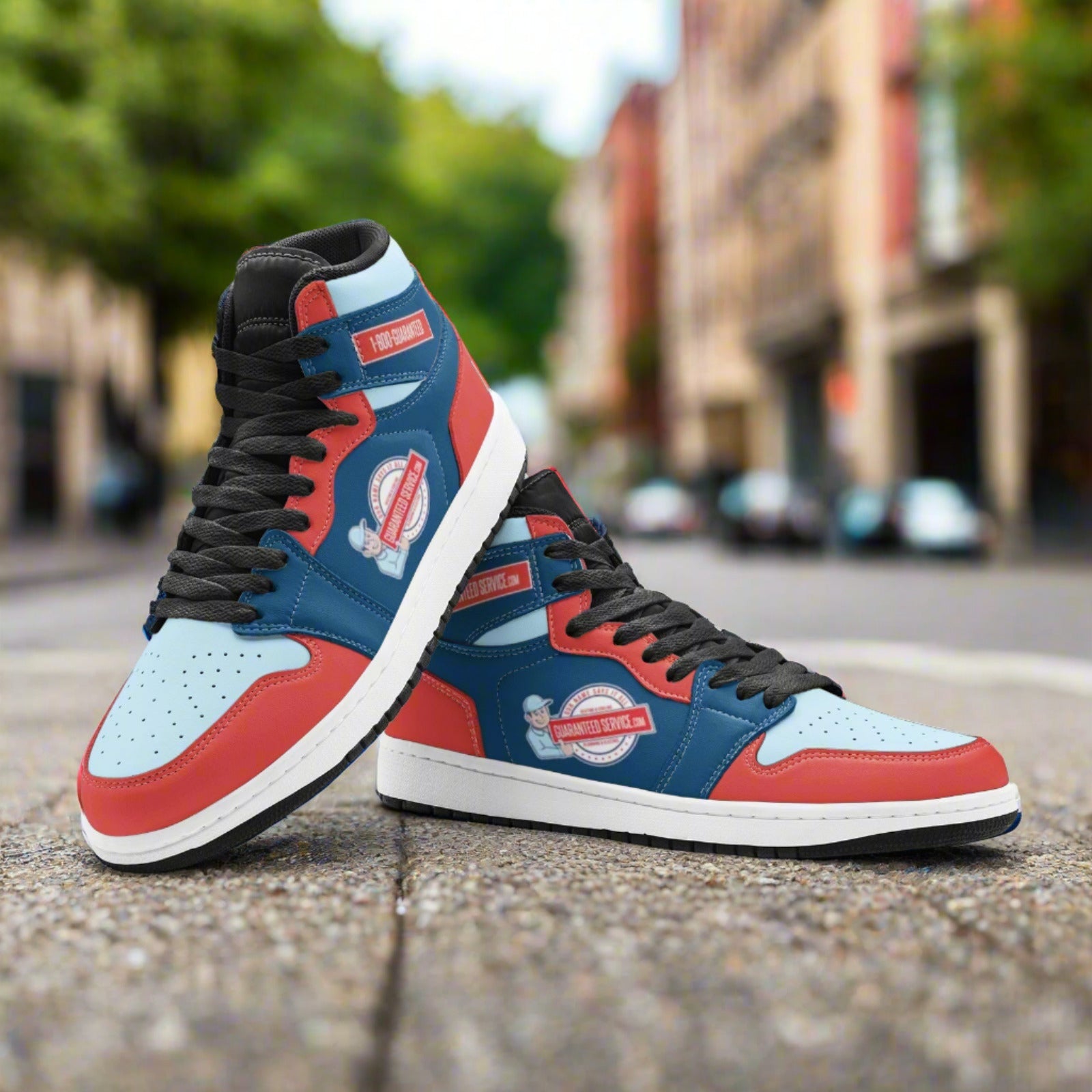 Wolf Purple Teal Custom UNISEX Bold Art - Freaky Shoes | Custom Art Sneakers