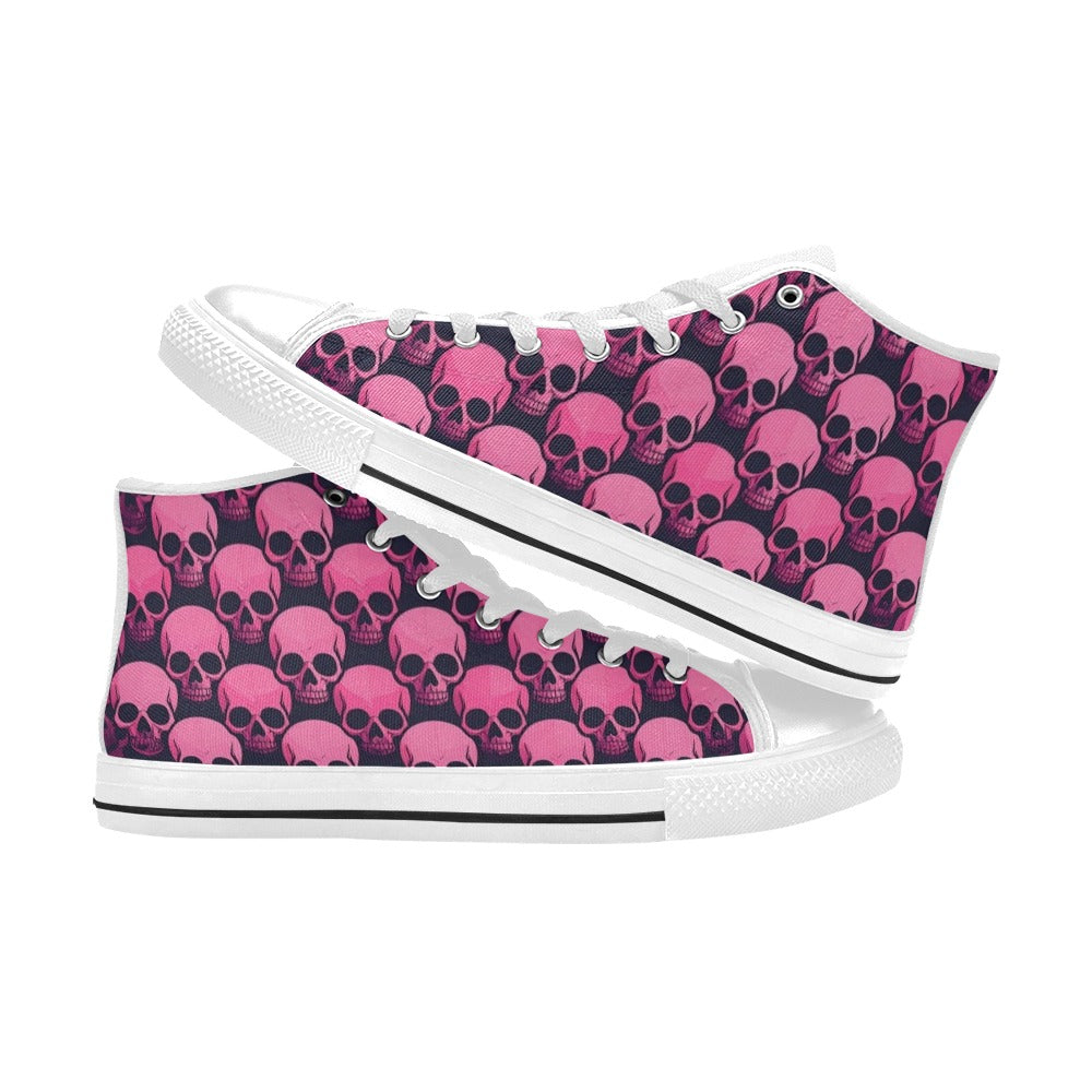 MEN'S Skull Underground Comix Black High Top Canvas Vivid Shoes