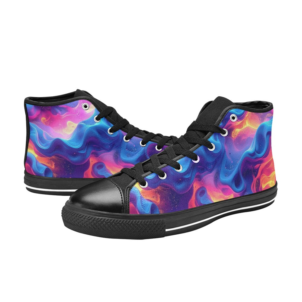 MEN'S Ethereal Camo Design 2 High Top Canvas Cottagecore Custom Sneakers