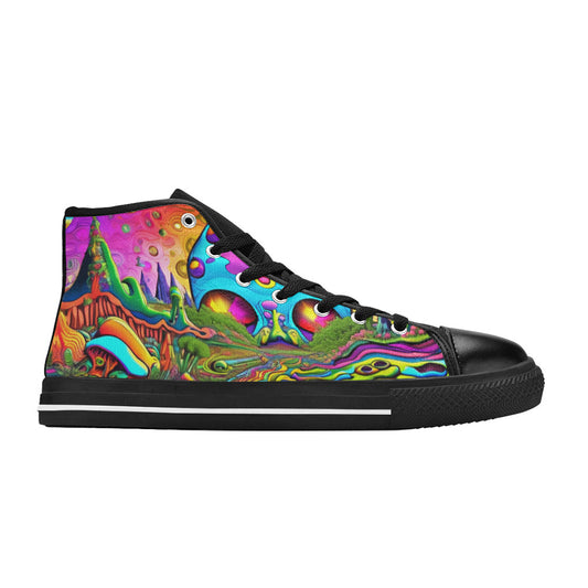 MEN'S Trippy Acid World Art High Top Canvas Y2K Sneakers