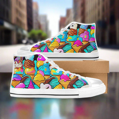 Wolf Amber Gold Wearable MEN Bold Art - Freaky Shoes | Custom Art Sneakers