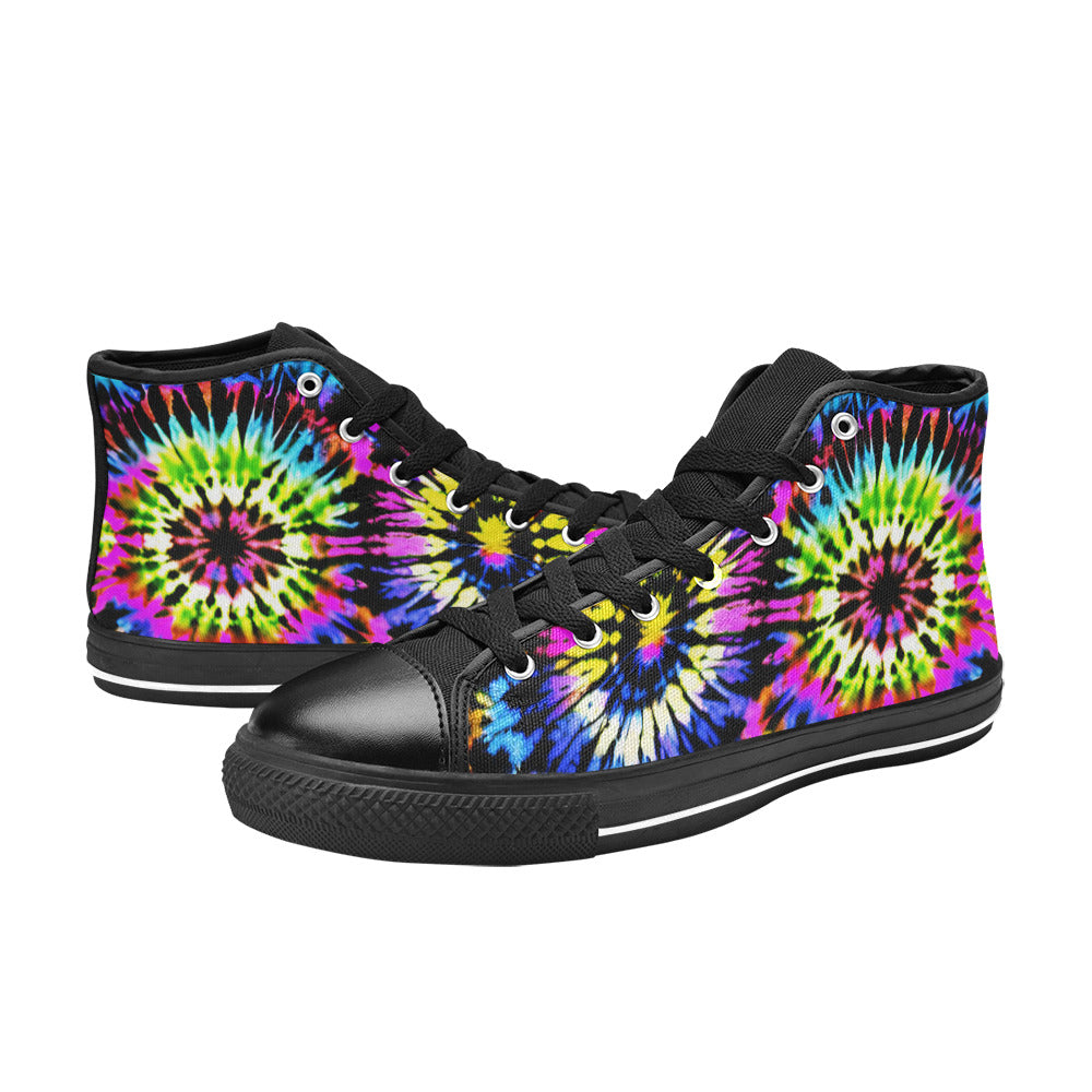 MEN'S Cc Tie Dye Art High Top Canvas Y2K Sneakers