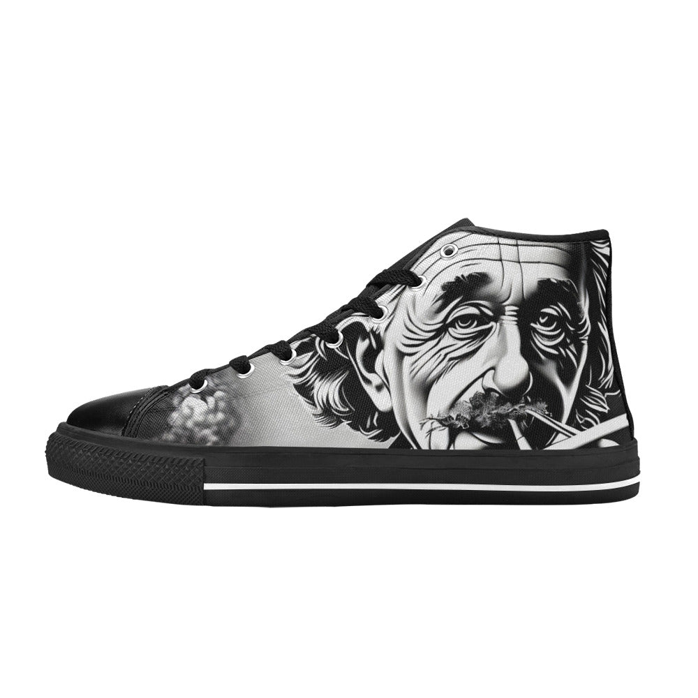 WOMEN'S 420 Einstein Art High Top Canvas Aesthetic Custom Sneakers
