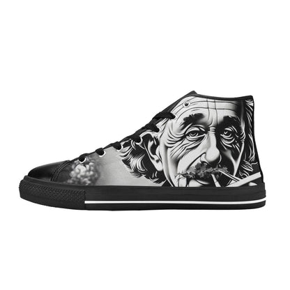WOMEN'S 420 Einstein Art High Top Canvas Aesthetic Custom Sneakers