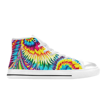 MEN'S Tie Dye Twist Men’S High Top Canvas Vibrant Chaos Sneakers