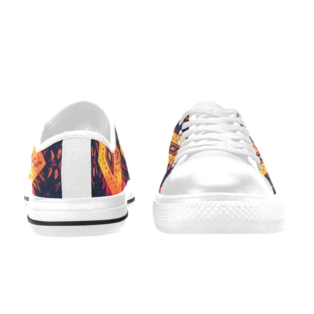 Wild Tribal Ripple 2 Men's Low Top Canvas Shoes