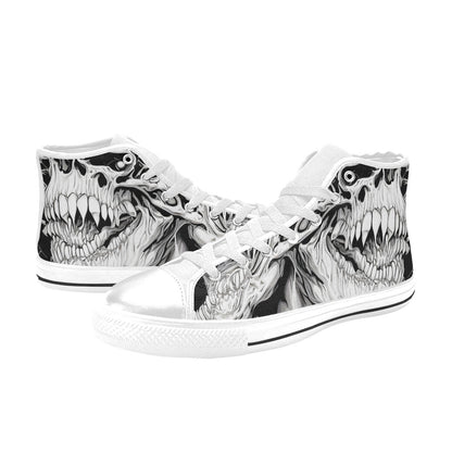 MEN'S Cc Demons Grey Men’S High Top Canvas Neon Fantasy Shoes